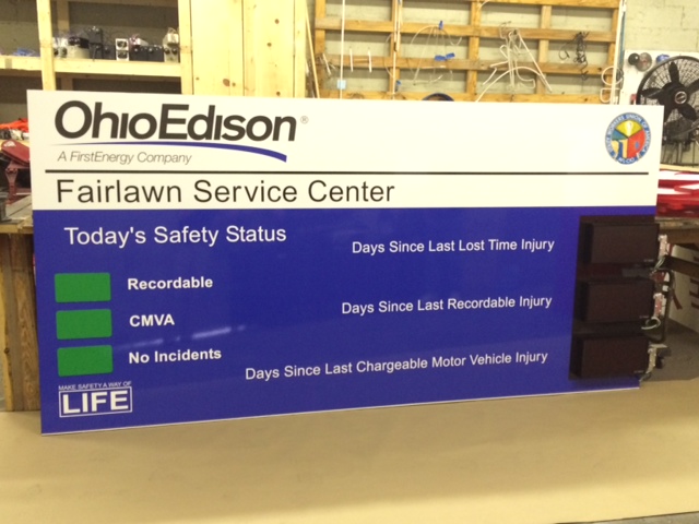 Ohio Edison Safety Sign 