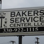 Bakers Service Center Sign Cuyahoga Falls, Ohio