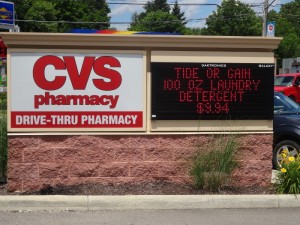 CVS Pharmacy Electronic Message Center Signage Ohio